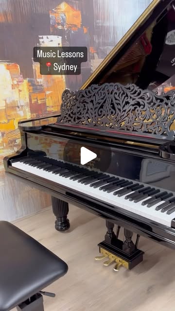 Grand piano at Fantasia Music School.